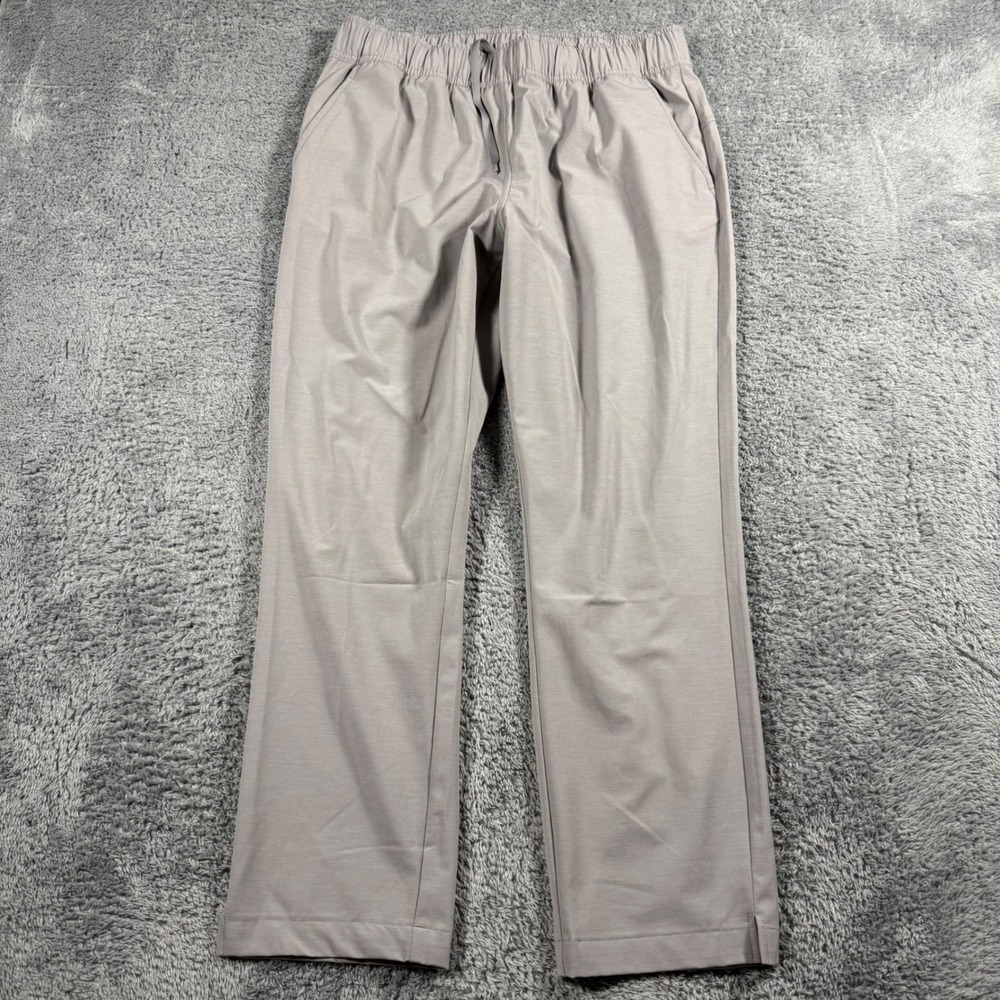 HUK Performance Fishing Gray Pants Elastic Waist Drawstrings Size Large